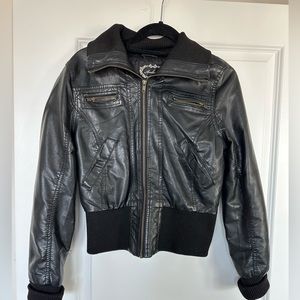 Ambiance Bomber Leather Jacket
